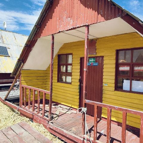 Local school in Uros, classroom